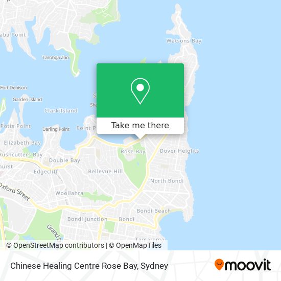 Mapa Chinese Healing Centre Rose Bay