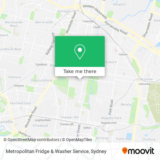 Mapa Metropolitan Fridge & Washer Service