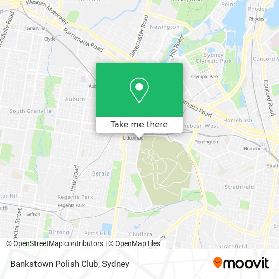 Mapa Bankstown Polish Club