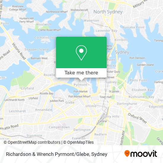Richardson & Wrench Pyrmont / Glebe map
