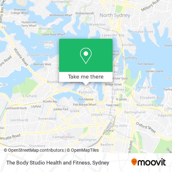 The Body Studio Health and Fitness map