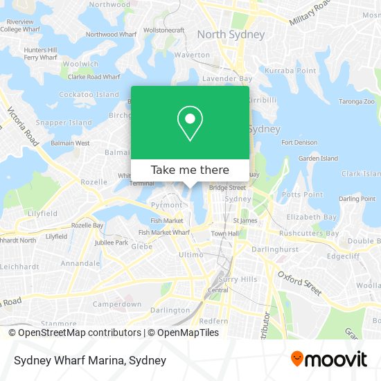 Sydney Wharf Marina map