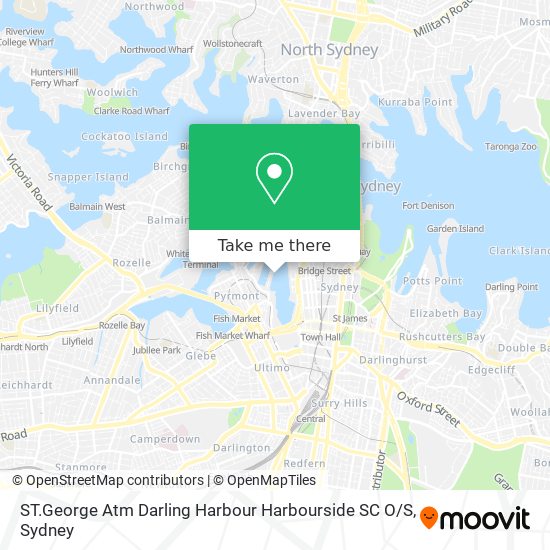 ST.George Atm Darling Harbour Harbourside SC O / S map
