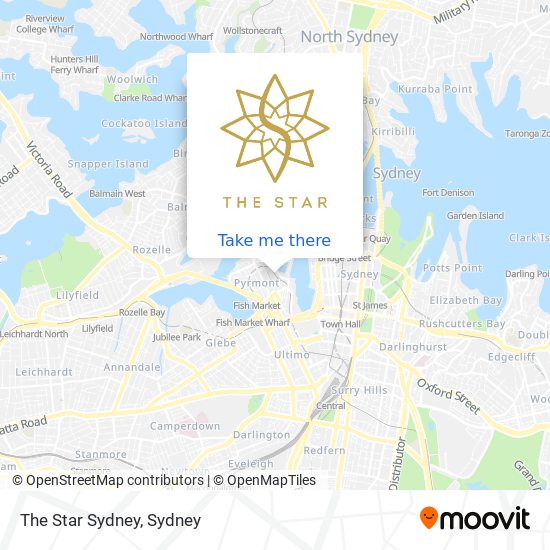 The Star Sydney map
