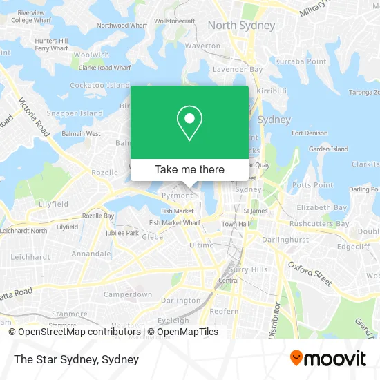 The Star Sydney map