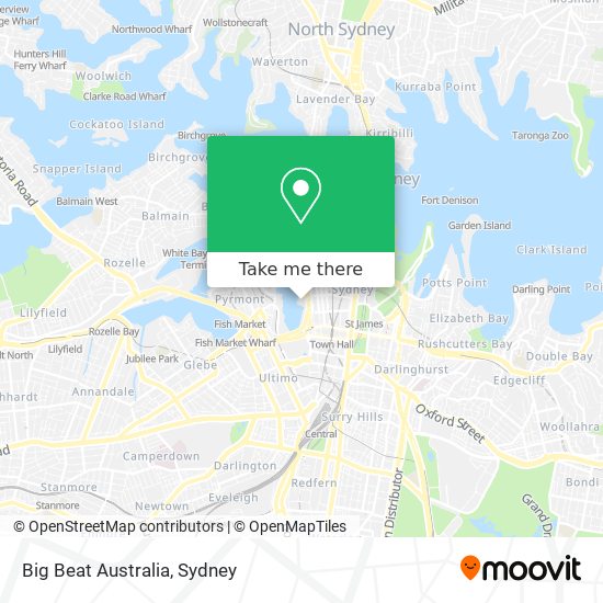 Mapa Big Beat Australia