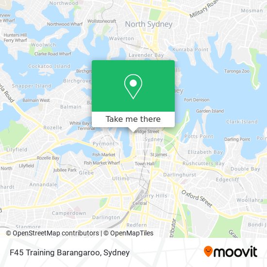 F45 Training Barangaroo map