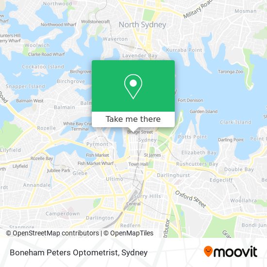 Boneham Peters Optometrist map