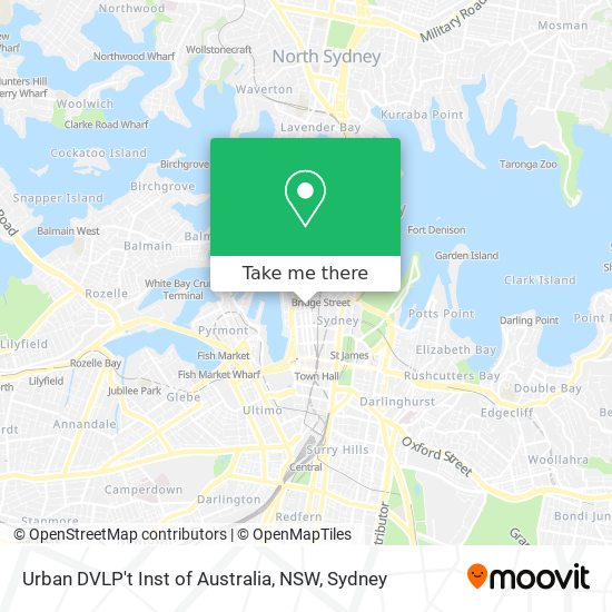 Urban DVLP't Inst of Australia, NSW map