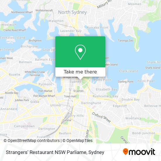 Strangers' Restaurant NSW Parliame map