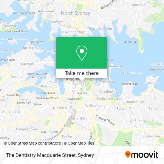 Mapa The Dentistry Macquarie Street