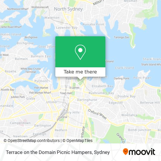 Terrace on the Domain Picnic Hampers map