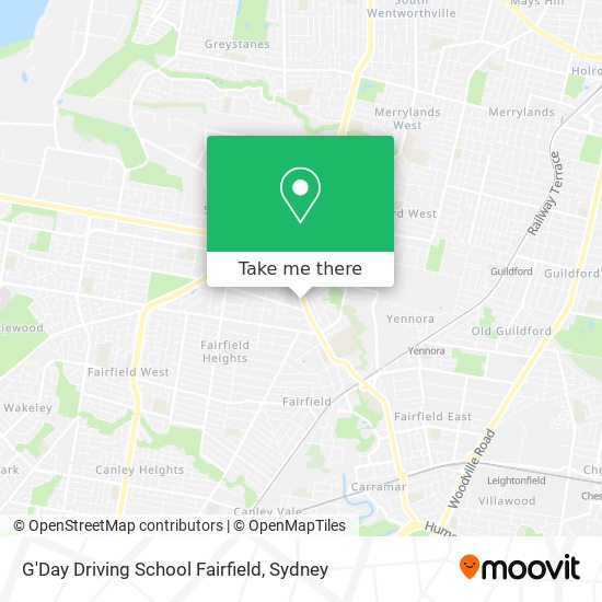 Mapa G'Day Driving School Fairfield