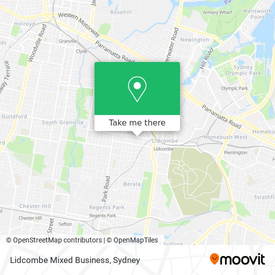 Lidcombe Mixed Business map