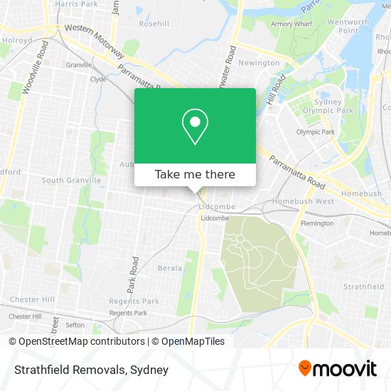 Mapa Strathfield Removals