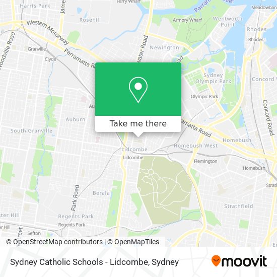 Sydney Catholic Schools - Lidcombe map