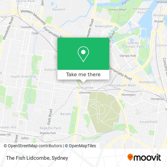 Mapa The Fish Lidcombe