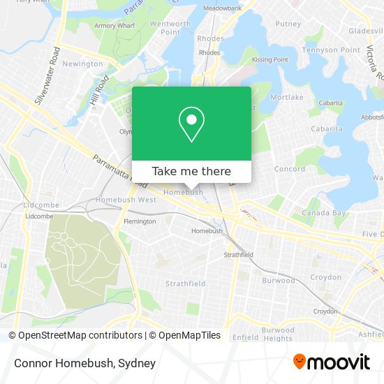 Mapa Connor Homebush