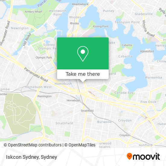 Iskcon Sydney map