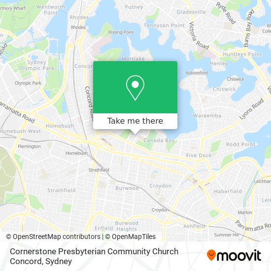 Mapa Cornerstone Presbyterian Community Church Concord