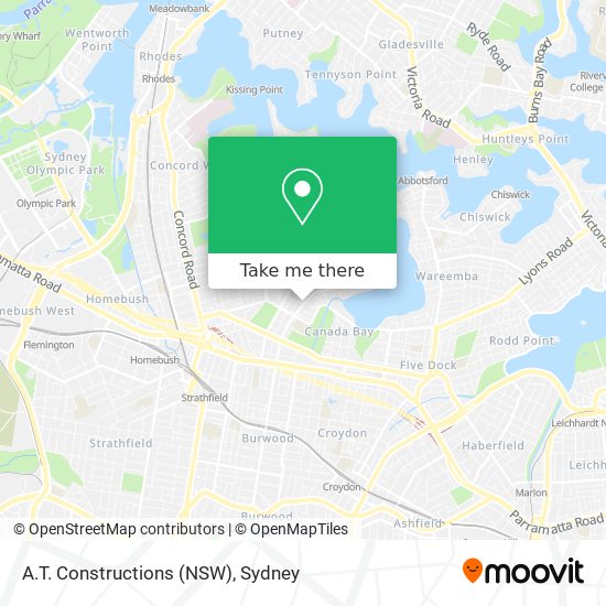 Mapa A.T. Constructions (NSW)