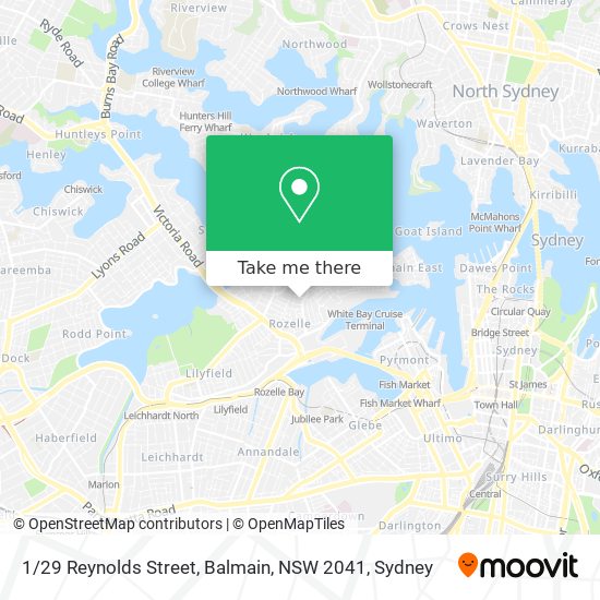 1 / 29 Reynolds Street, Balmain, NSW 2041 map