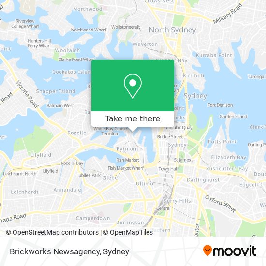 Brickworks Newsagency map