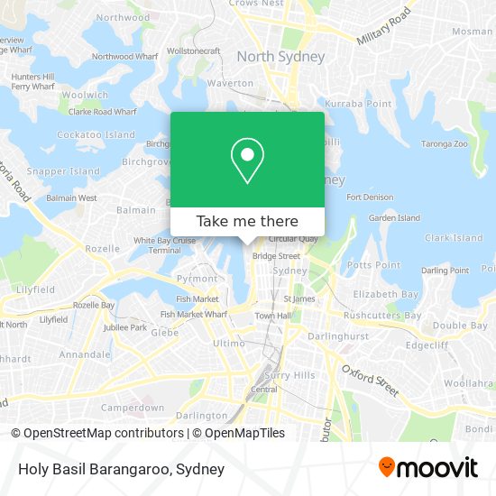 How to get to Holy Basil Barangaroo by Bus Train or Ferry