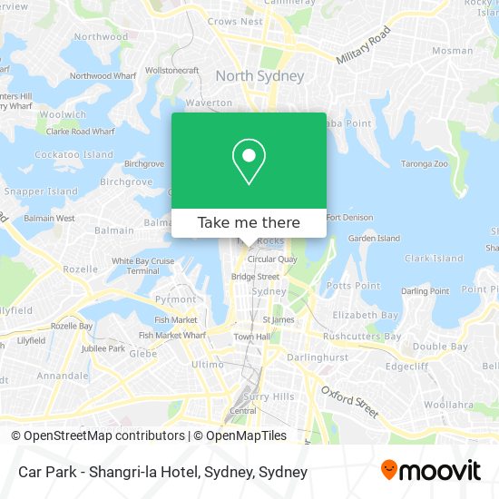 Mapa Car Park - Shangri-la Hotel, Sydney