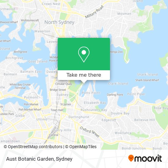 Mapa Aust Botanic Garden
