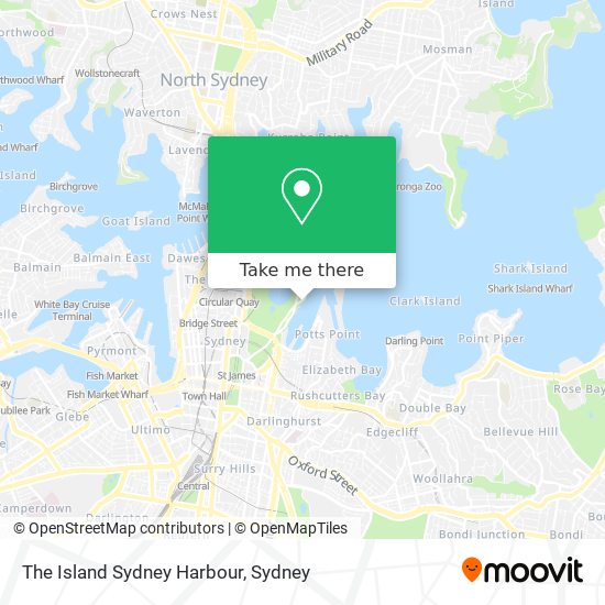 The Island Sydney Harbour map