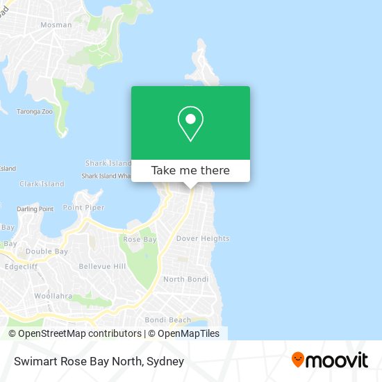 Mapa Swimart Rose Bay North