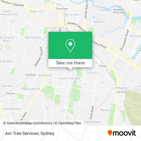 Ast Tree Services map