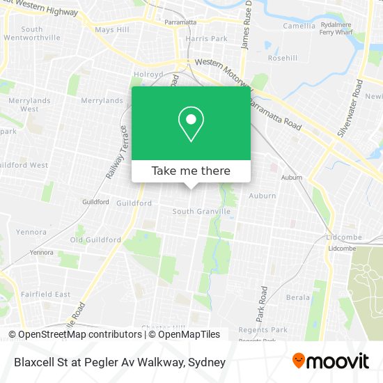 Blaxcell St at Pegler Av Walkway map