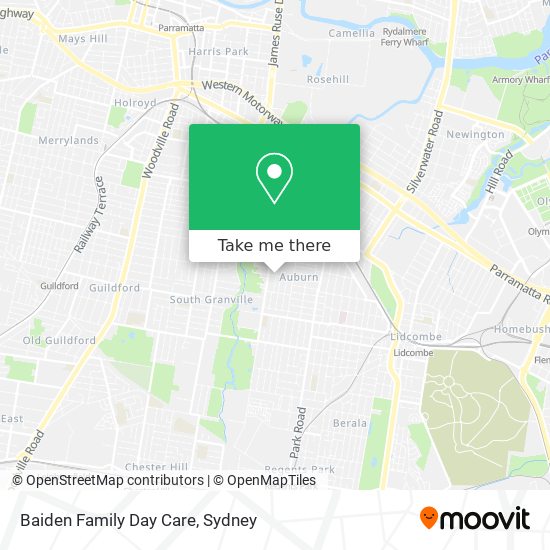 Baiden Family Day Care map