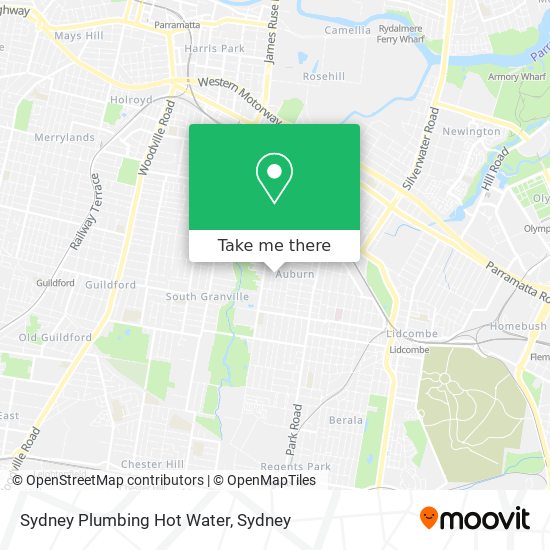 Mapa Sydney Plumbing Hot Water