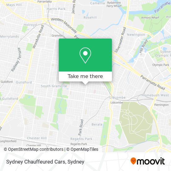 Sydney Chauffeured Cars map