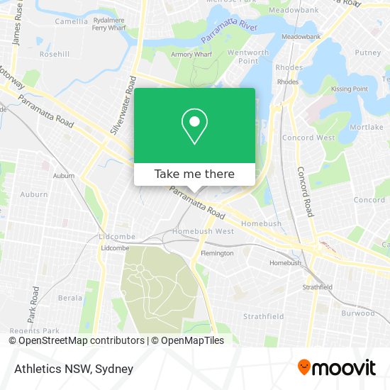 Athletics NSW map