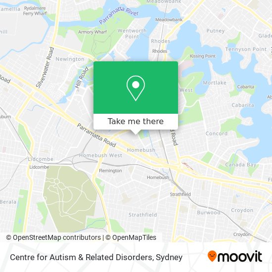 Centre for Autism & Related Disorders map