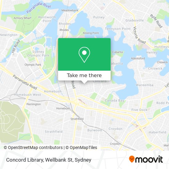 Concord Library, Wellbank St map