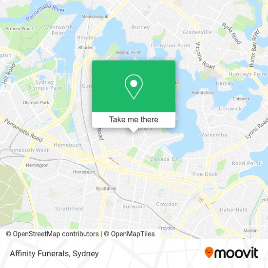 Mapa Affinity Funerals