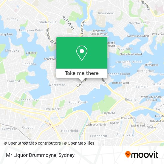 Mapa Mr Liquor Drummoyne