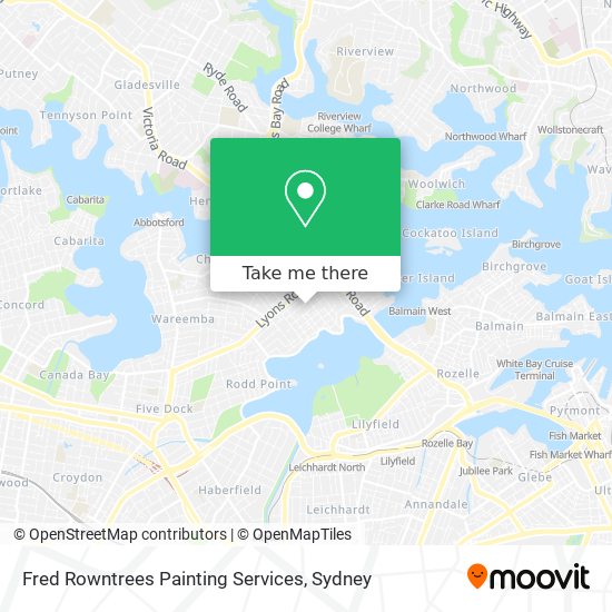 Fred Rowntrees Painting Services map