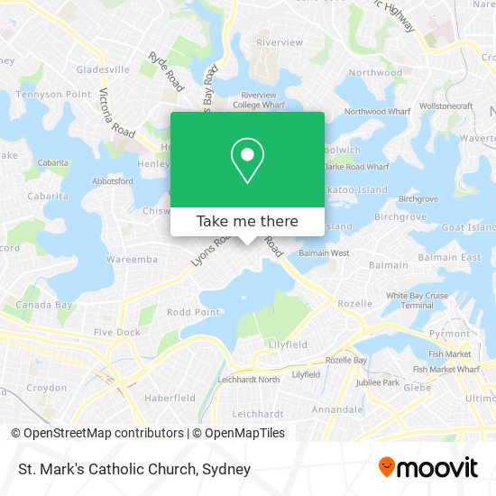 St. Mark's Catholic Church map