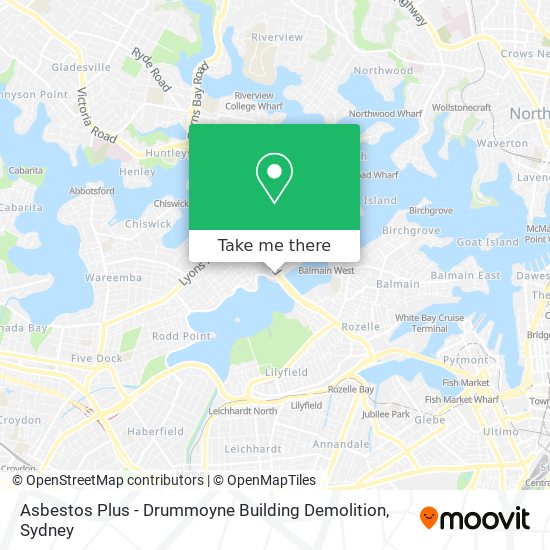Asbestos Plus - Drummoyne Building Demolition map