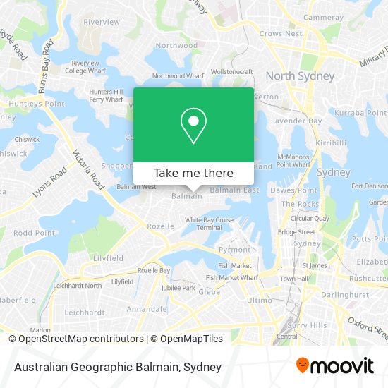 Mapa Australian Geographic Balmain