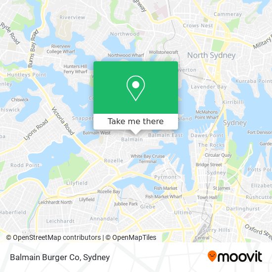 Balmain Burger Co map