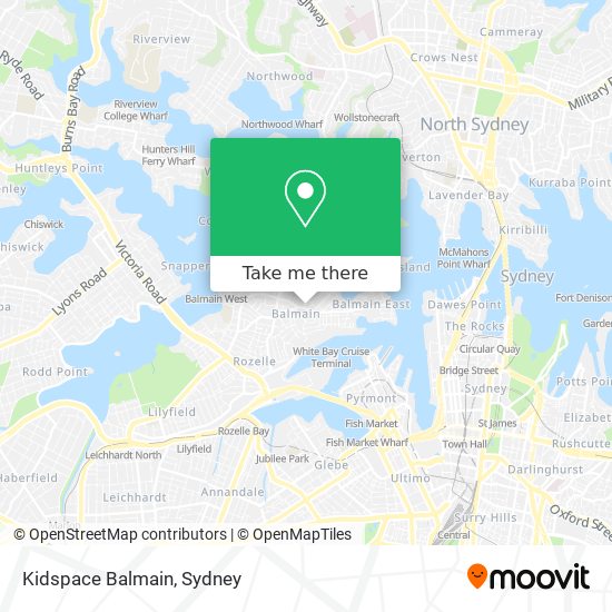 Kidspace Balmain map