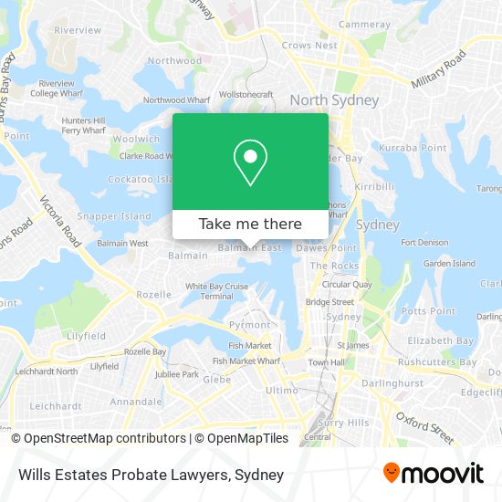 Wills Estates Probate Lawyers map