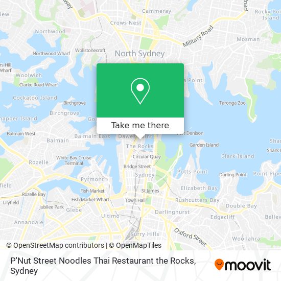 Mapa P'Nut Street Noodles Thai Restaurant the Rocks